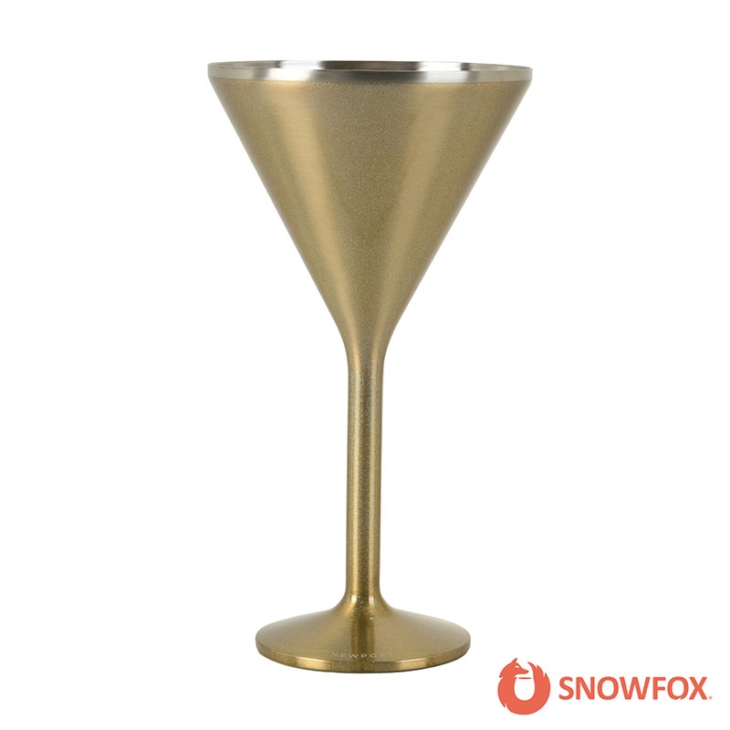 Snowfox® 8 oz. Double Wall Steel Stemmed Martini Glass 34