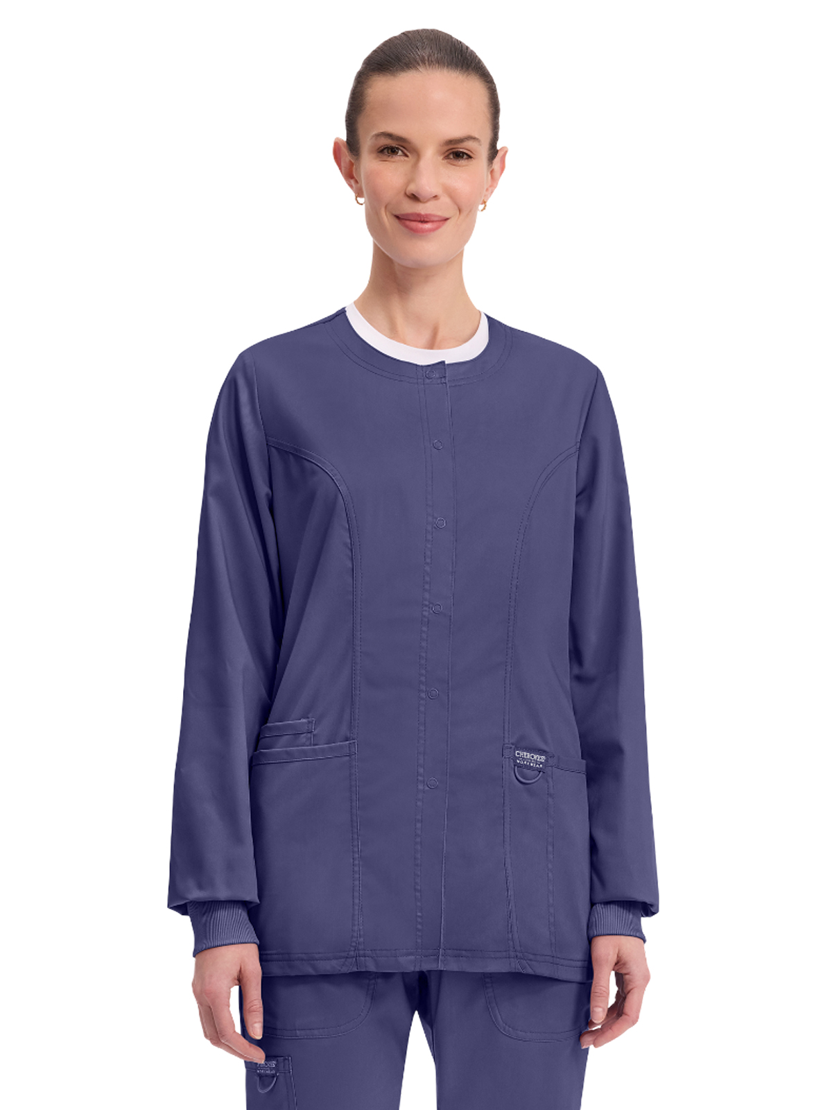 Cherokee - Workwear Revolution - Women's 3-Pocket Snap Front Jacket 25