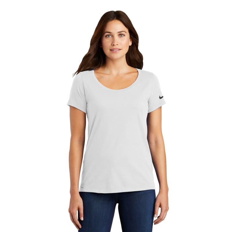 Nike Ladies Dri-FIT Cotton/Poly Scoop Neck Tee. 16