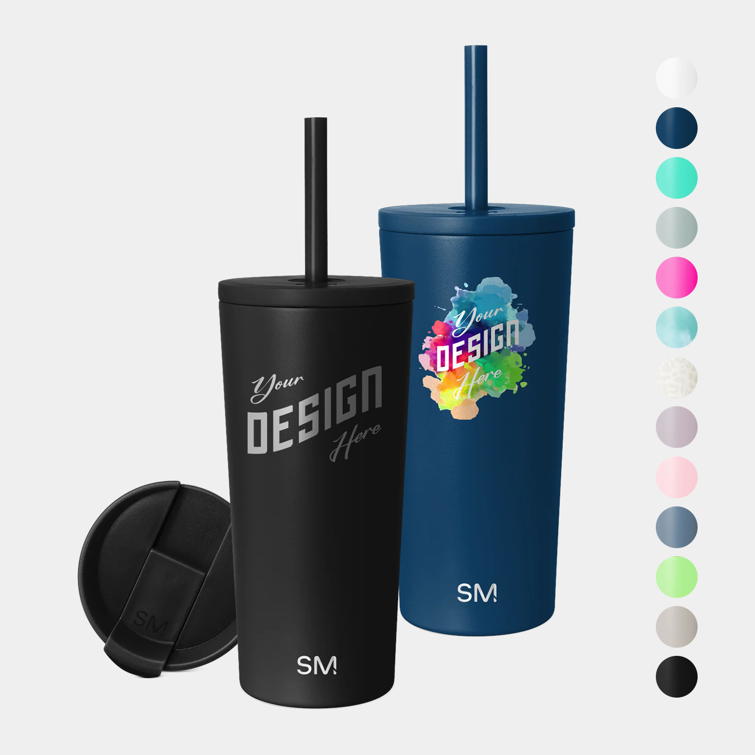 20 oz Simple Modern® Stainless Steel Double-Walled Insulated Classic Tumbler w/ Straw Lid 2
