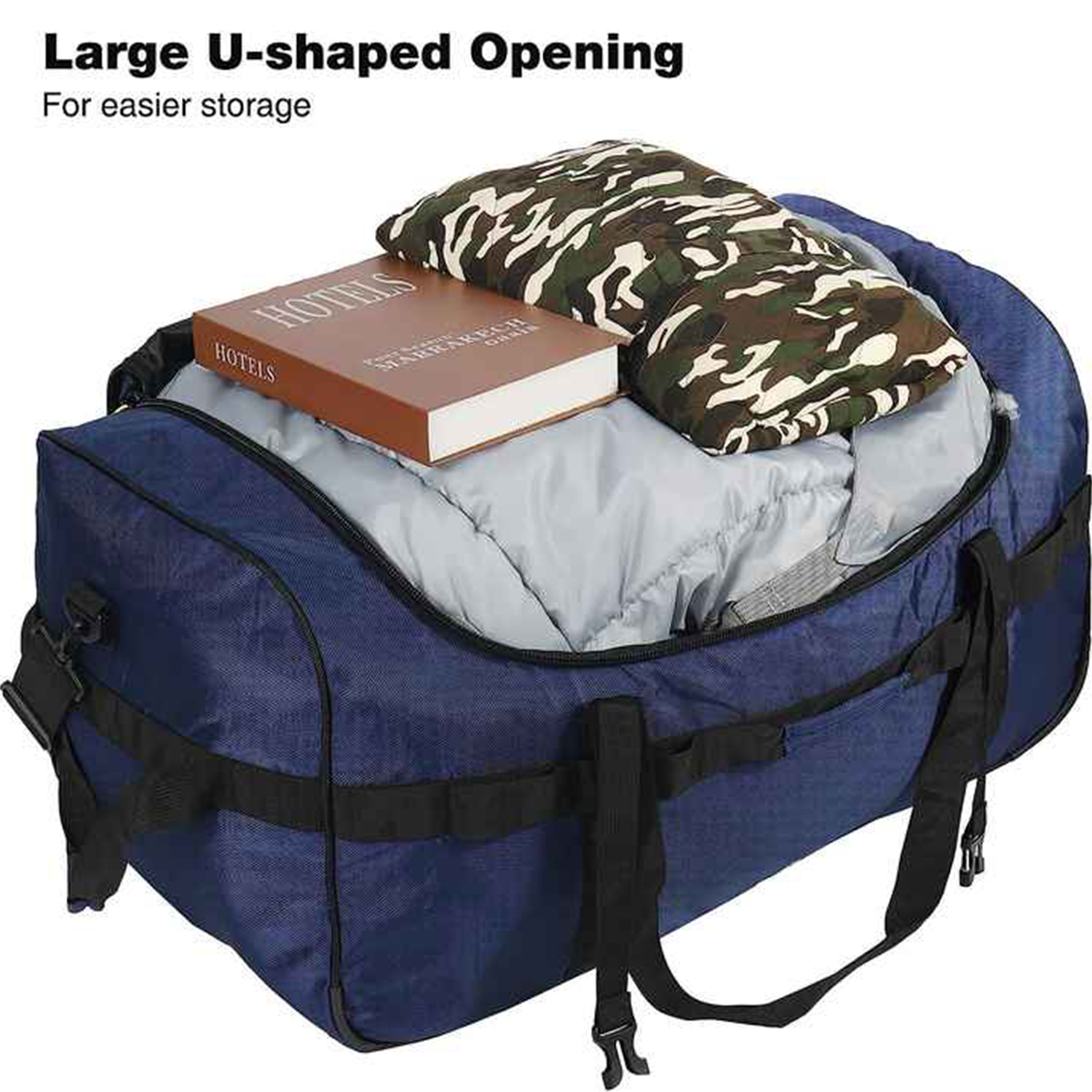 Large Capacity Foldable Waterproof Duffle Bag with Wheels 3