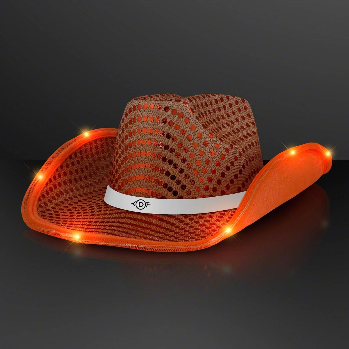 Sequin Cowboy Hat with White Band 5