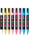POSCA 8 Piece Soft Marker Set with Bag - Medium 25