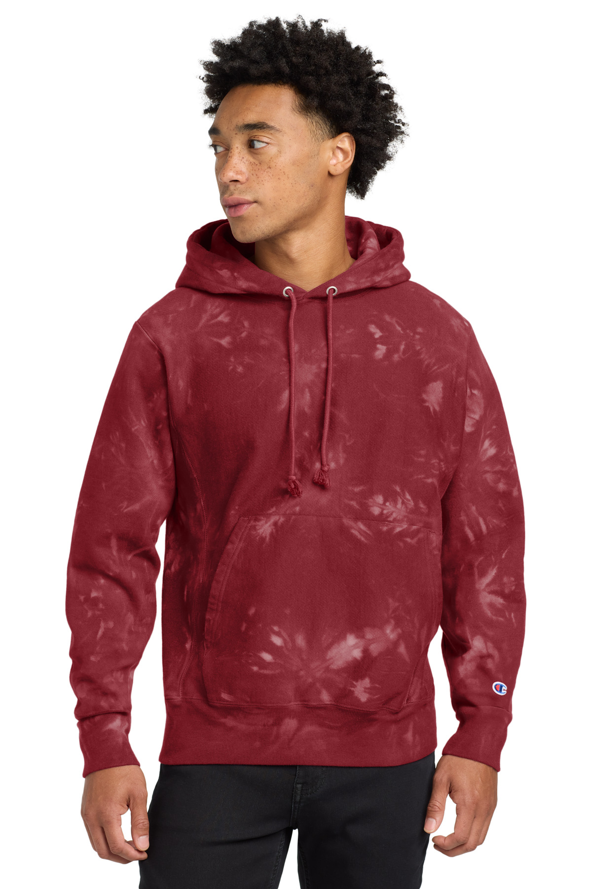 Champion Reverse Weave Scrunch-Dye Tie-Dye Hooded Sweatshirt. TDS101, custom hoodie or sweatshirt with logo imprint 20
