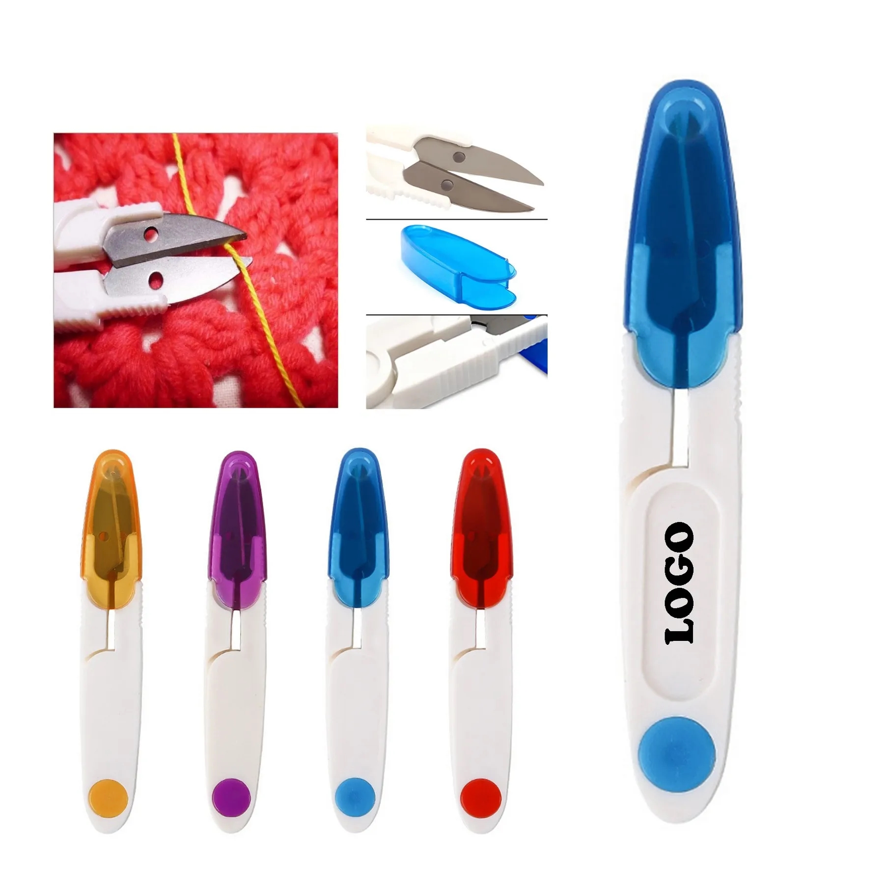Compact 4 Inch U Shaped Portable Scissors Item # UEJII-RFUGK 3