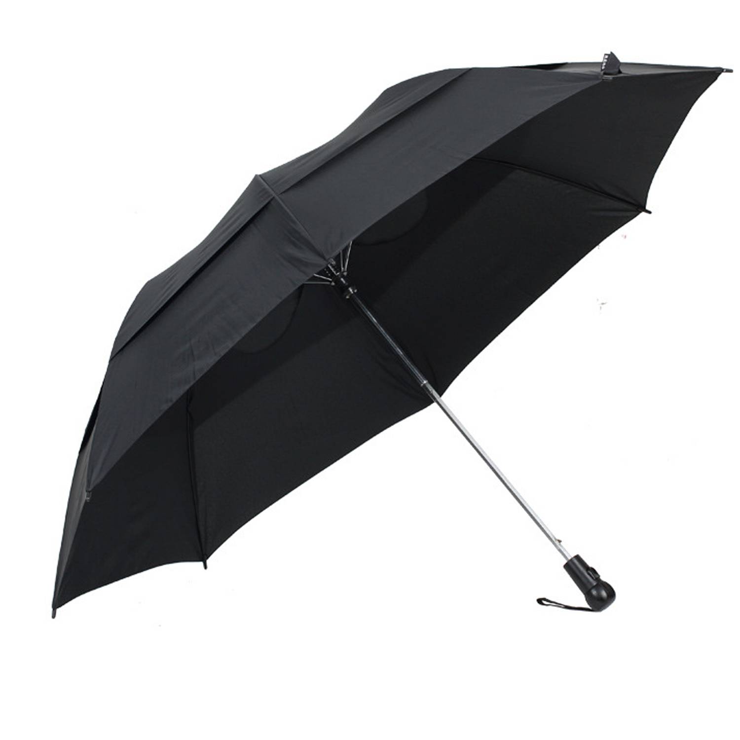 Two Fold Double-Layer Windproof Semi-Automatic Umbrella 2