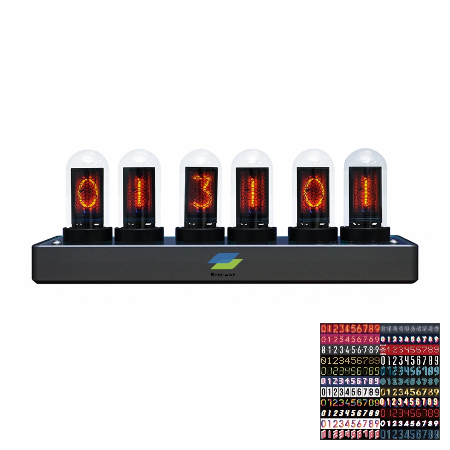 Ips Nixie Tube Digital Clock Electronic Calendar 1