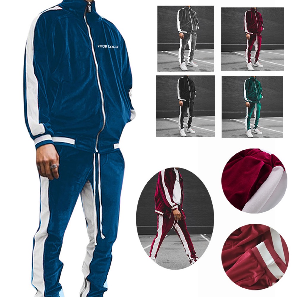 Men's Velour 2 Piece Sweatshirt/Sweatpants Set 3
