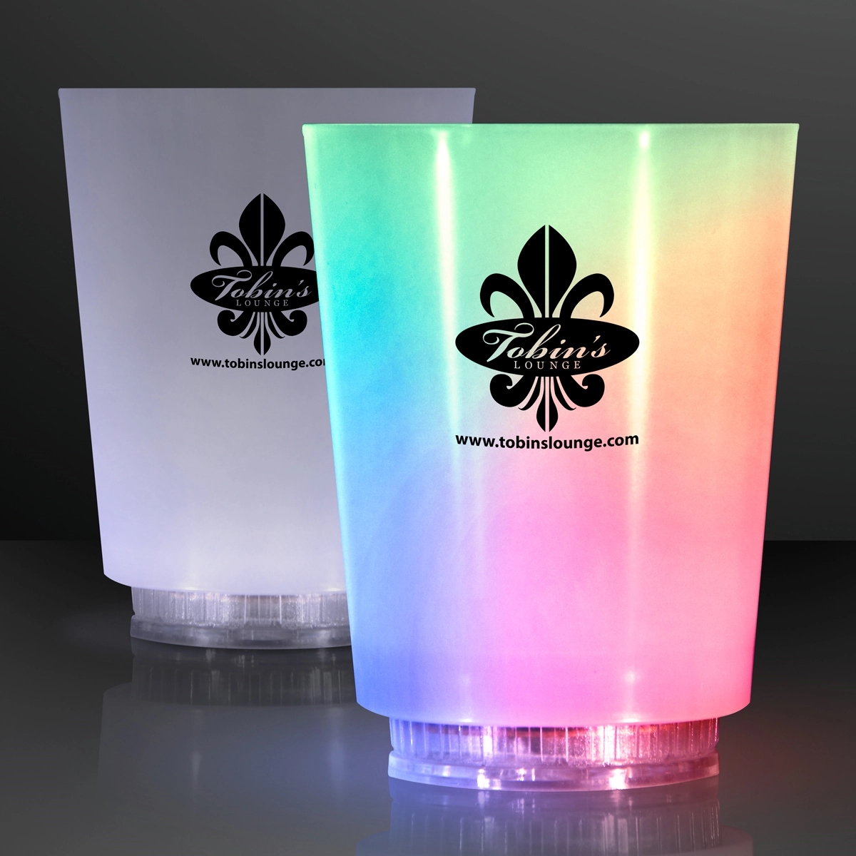 Light Up Frosted Short Glass 2