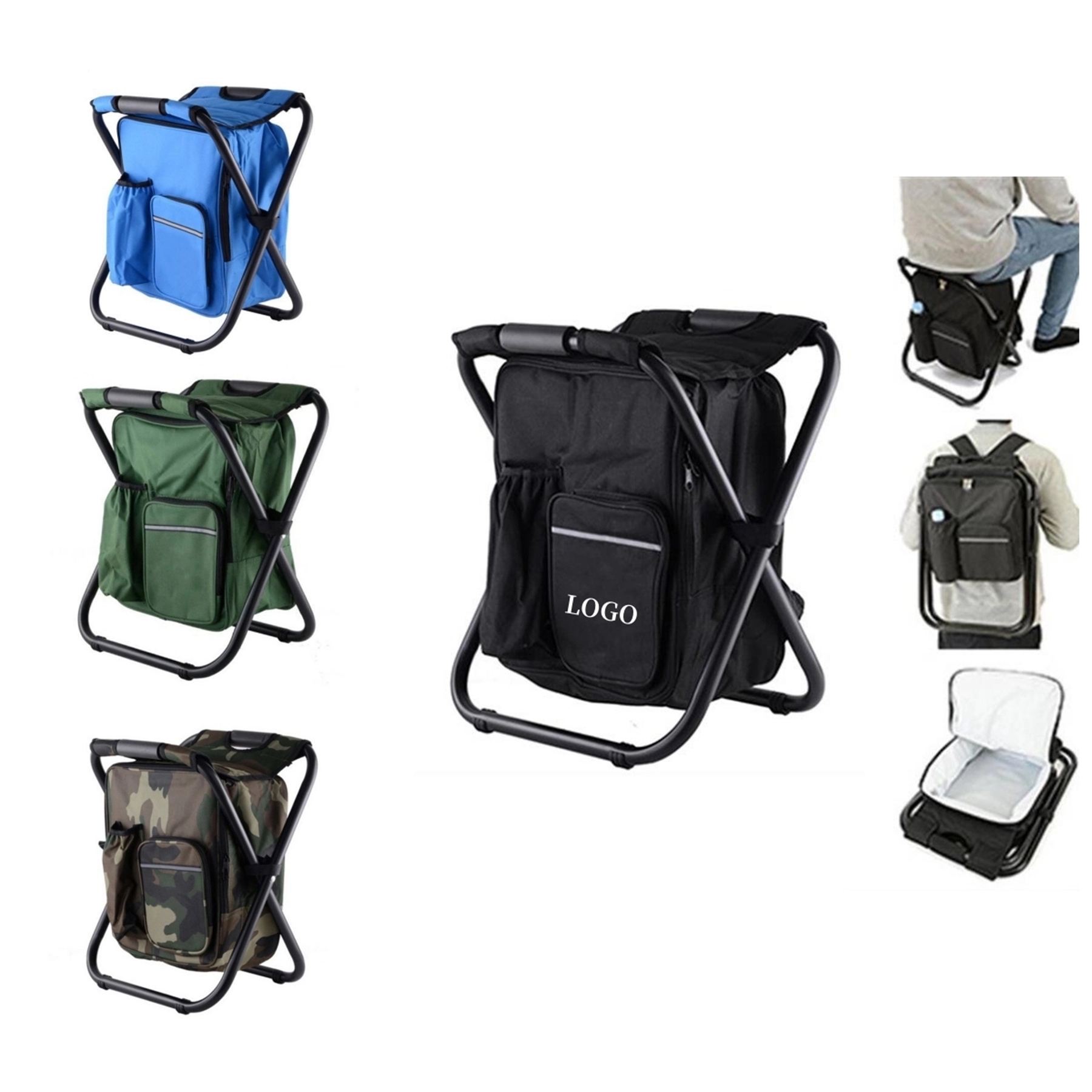 Foldable Camping Chair with Cooler Bag 2