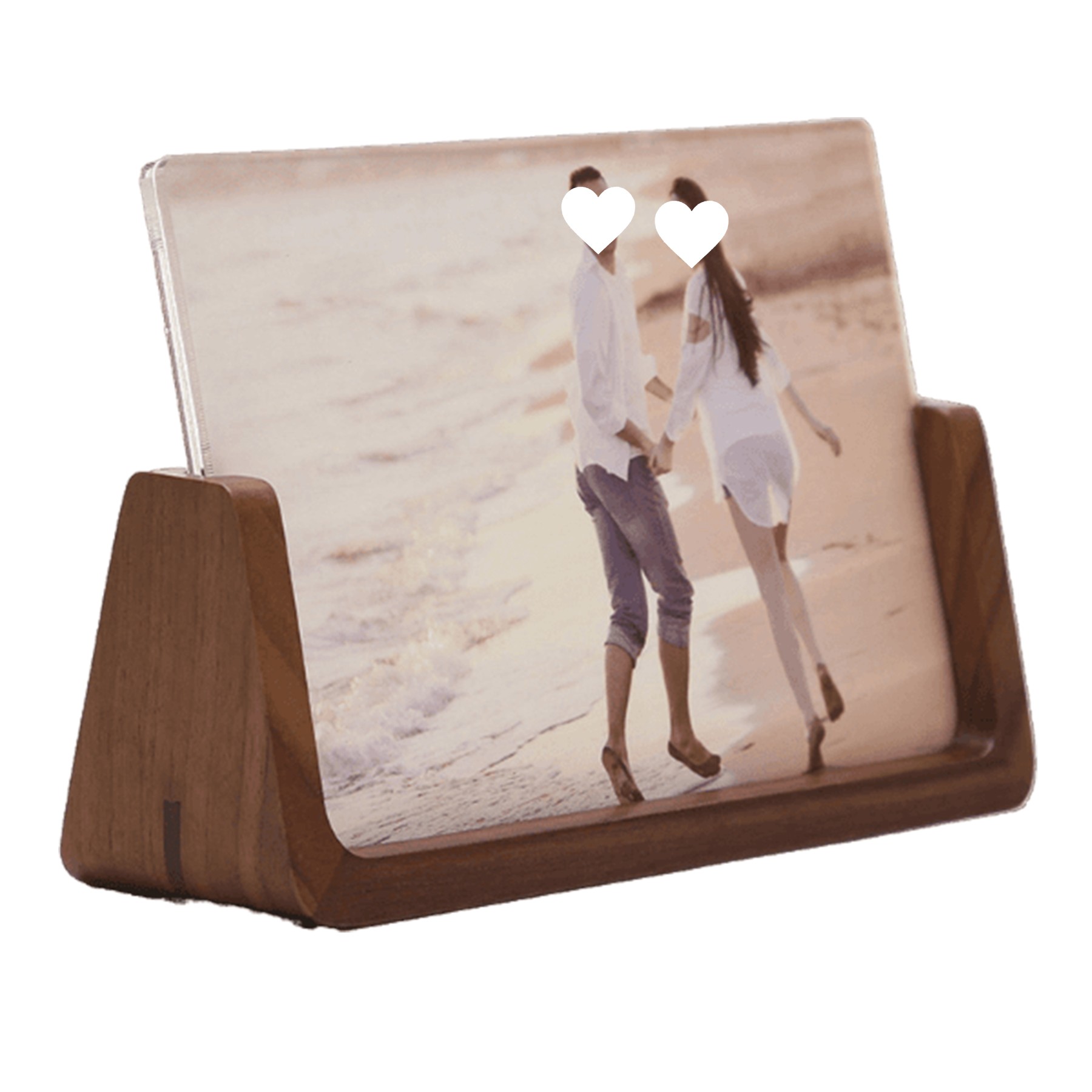 U-Shaped Photo Frame Wood Base 3
