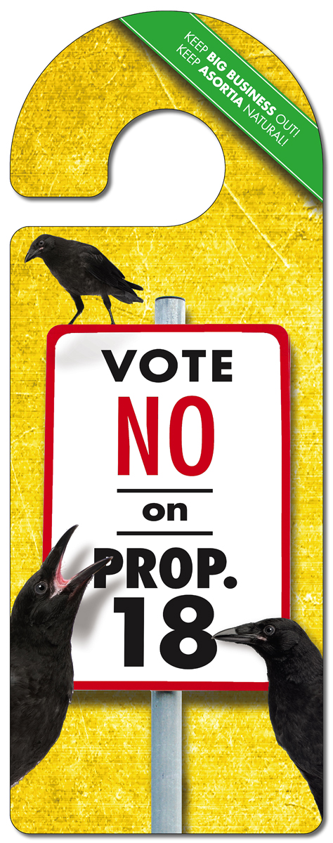 Political Door Hanger - 4x10.5 Laminated - Round Handle - 14 pt. 2
