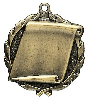 Scroll Wreath Medal, 1 3/4" 2