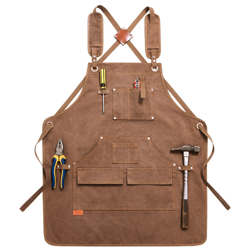 Chef Customized Sleeveless Adjustable Strap Aprons for Men Women / Large Pockets 13