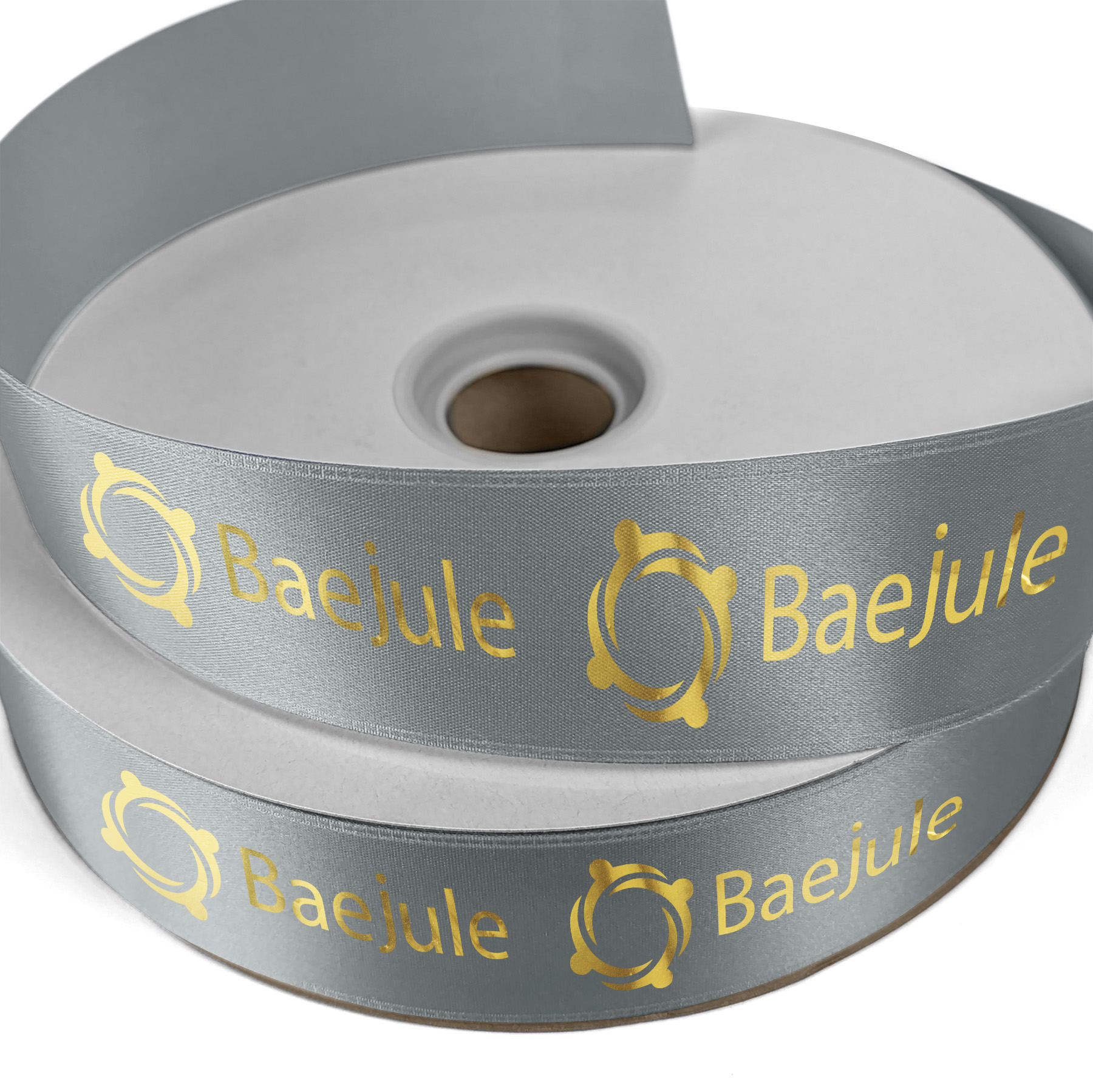 1 1/2" Badge Satin Ribbon - 100yd Roll - Foil Print 10