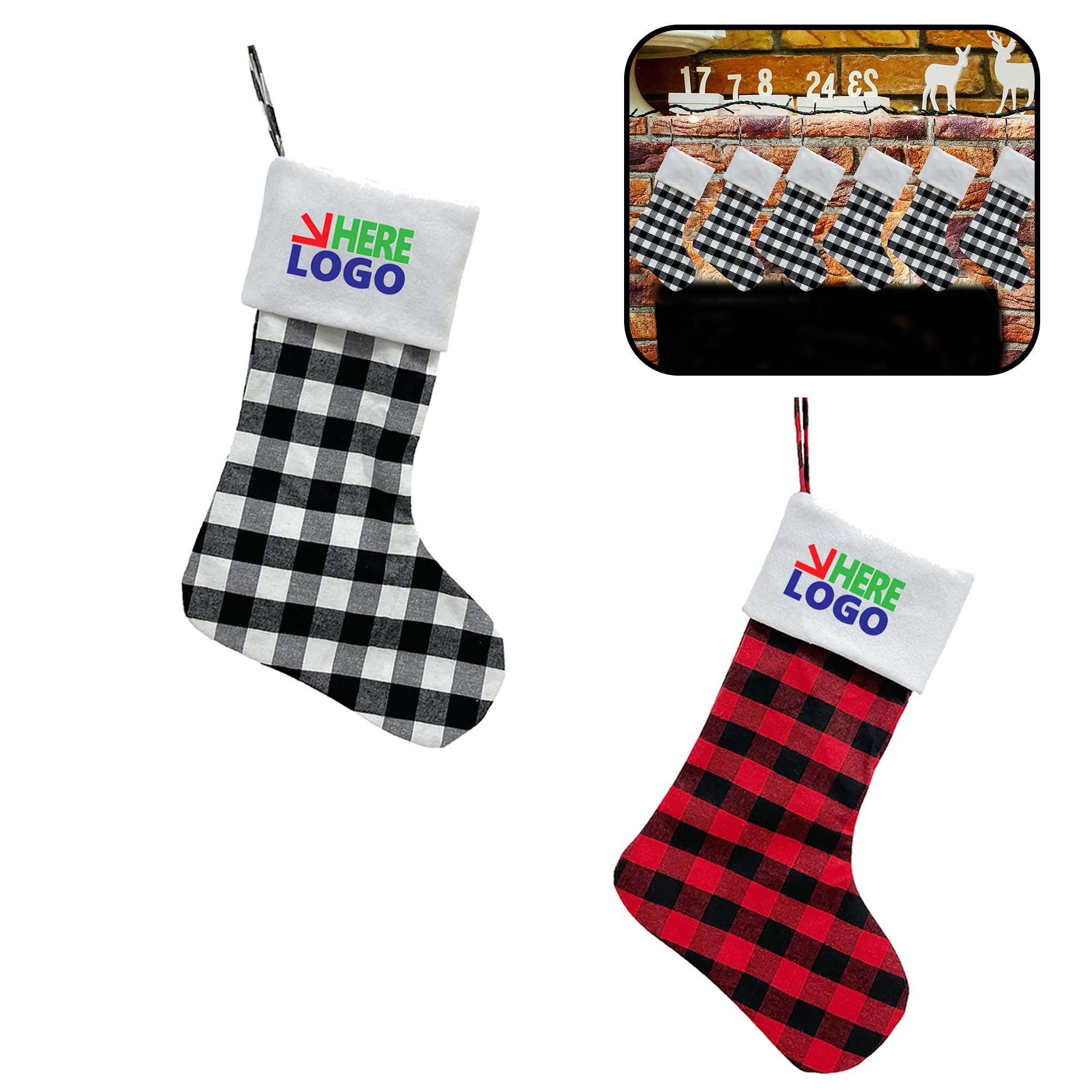 MOQ 20 PCS Plaid Christmas Decoration 2