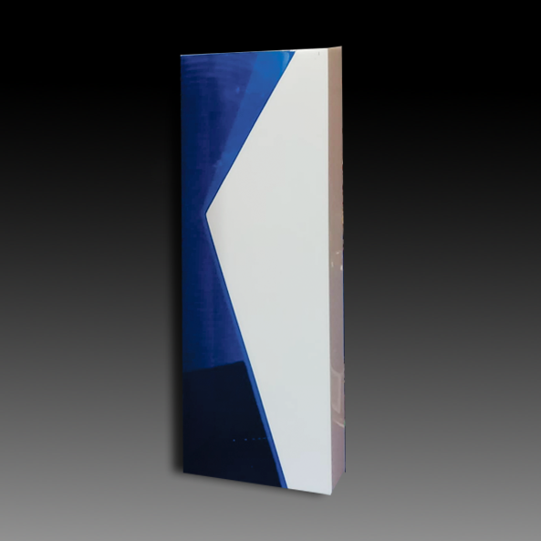 White Poly Resin With Geometric Designs 4