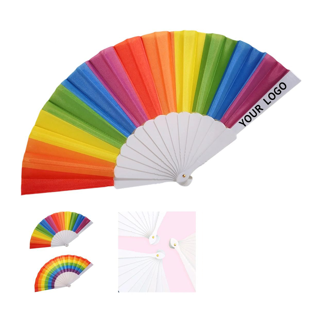 Polyester Handheld Fan with Plastic Frame 2