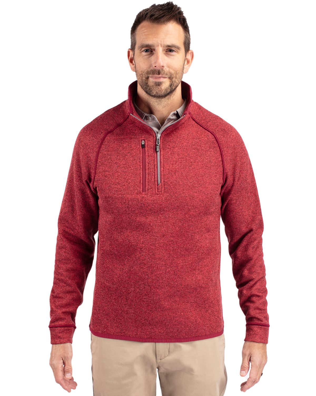 Cutter & Buck Mainsail Sweater-Knit Mens Half Zip Jacket 47