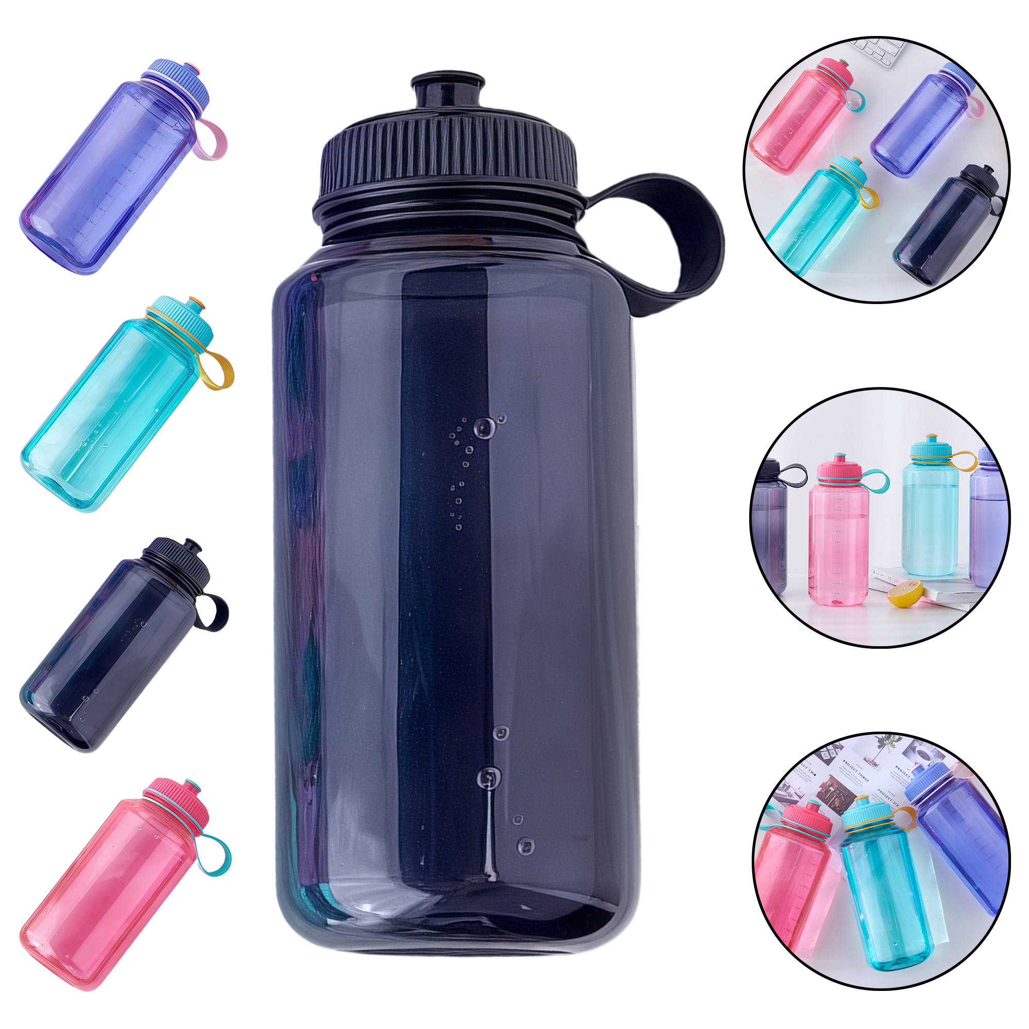 1000ml Plastic Wide Mouth Bottle with Handle 5