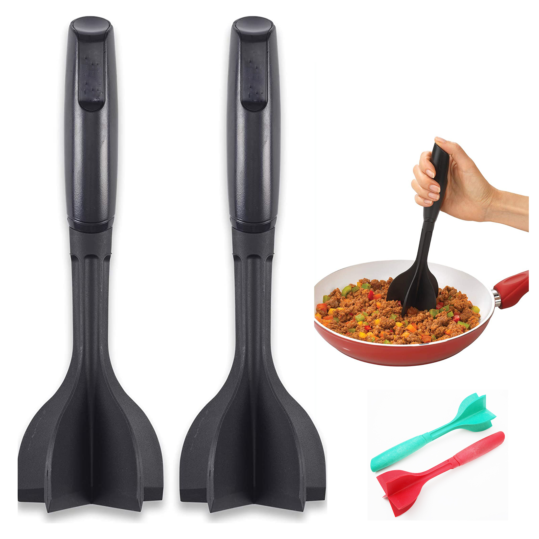 5 Curved Blades Ground Beef Masher 2