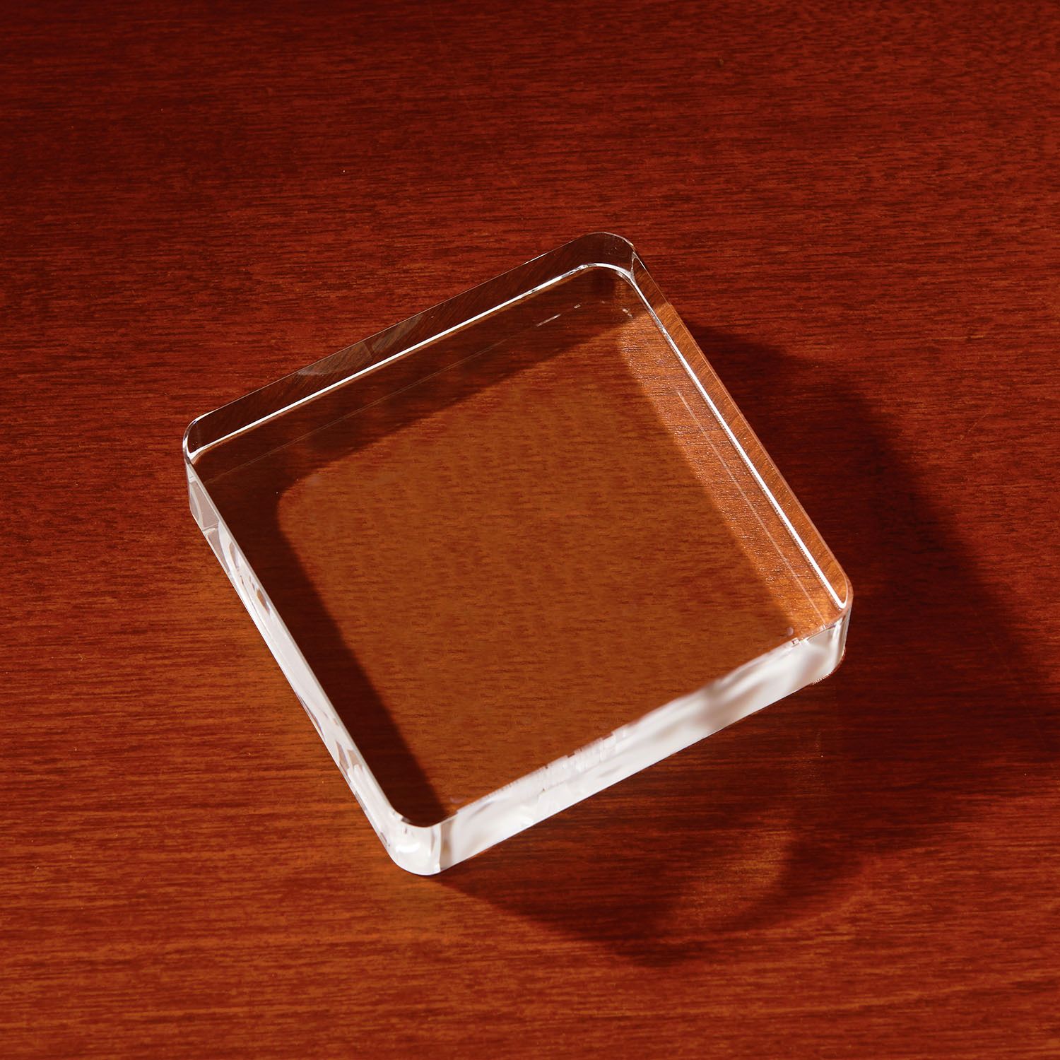 3D Crystal Square Paperweight - Small 2
