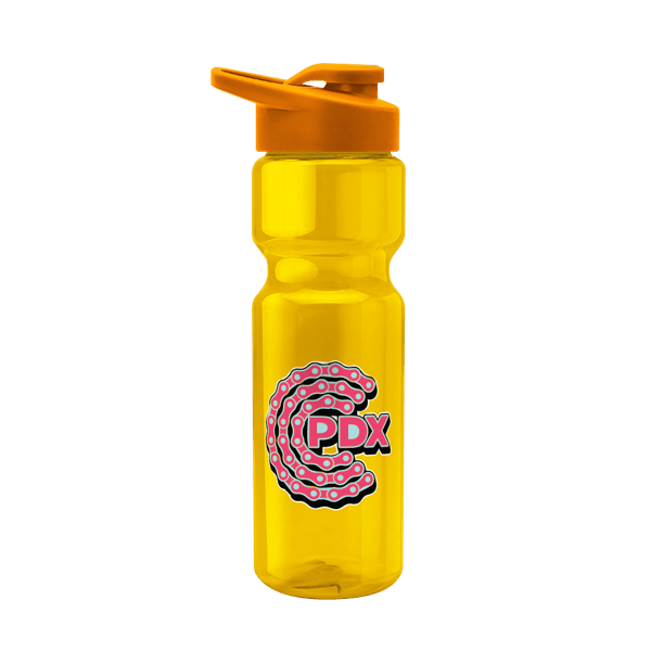 Blazer 28oz Transparent Bike Bottle w/Drink-thru Lid 2805