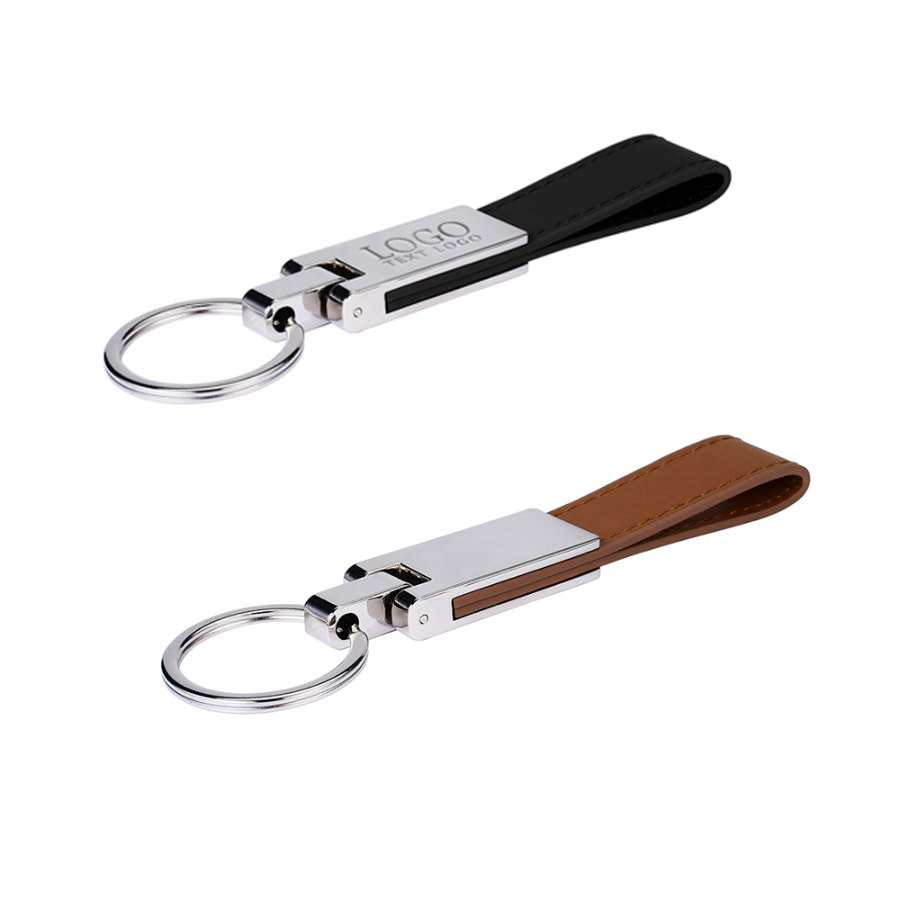 Promotional Leather And Silver Keyring Gift Keychain 6