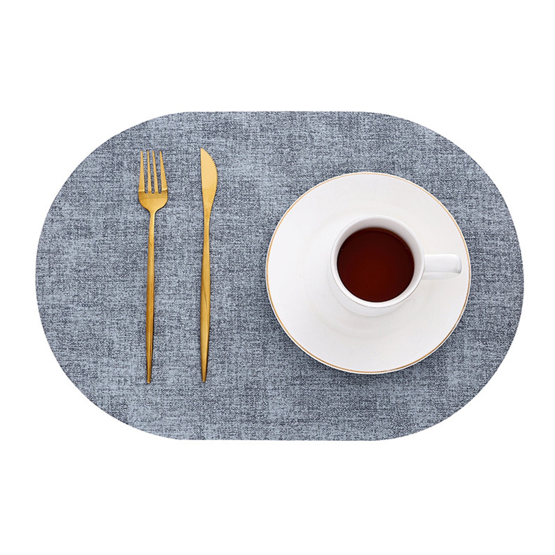 Double Sided Leather Oval Placemats 2