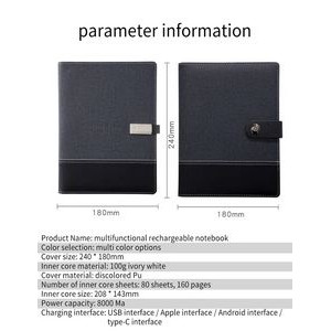 8000mah 16GB Power Bank Wireless Charger Notebook Powerbank 2