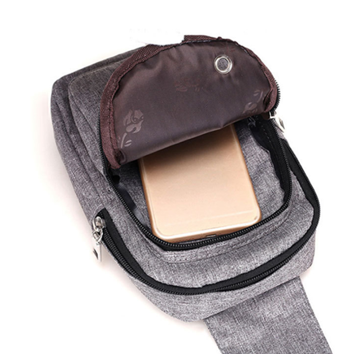 Compact USB Charging Sling Shoulder Bag 7