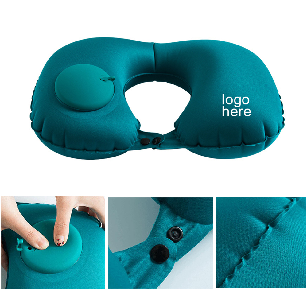 Press Type Inflatable Travel Neck Pillow 2