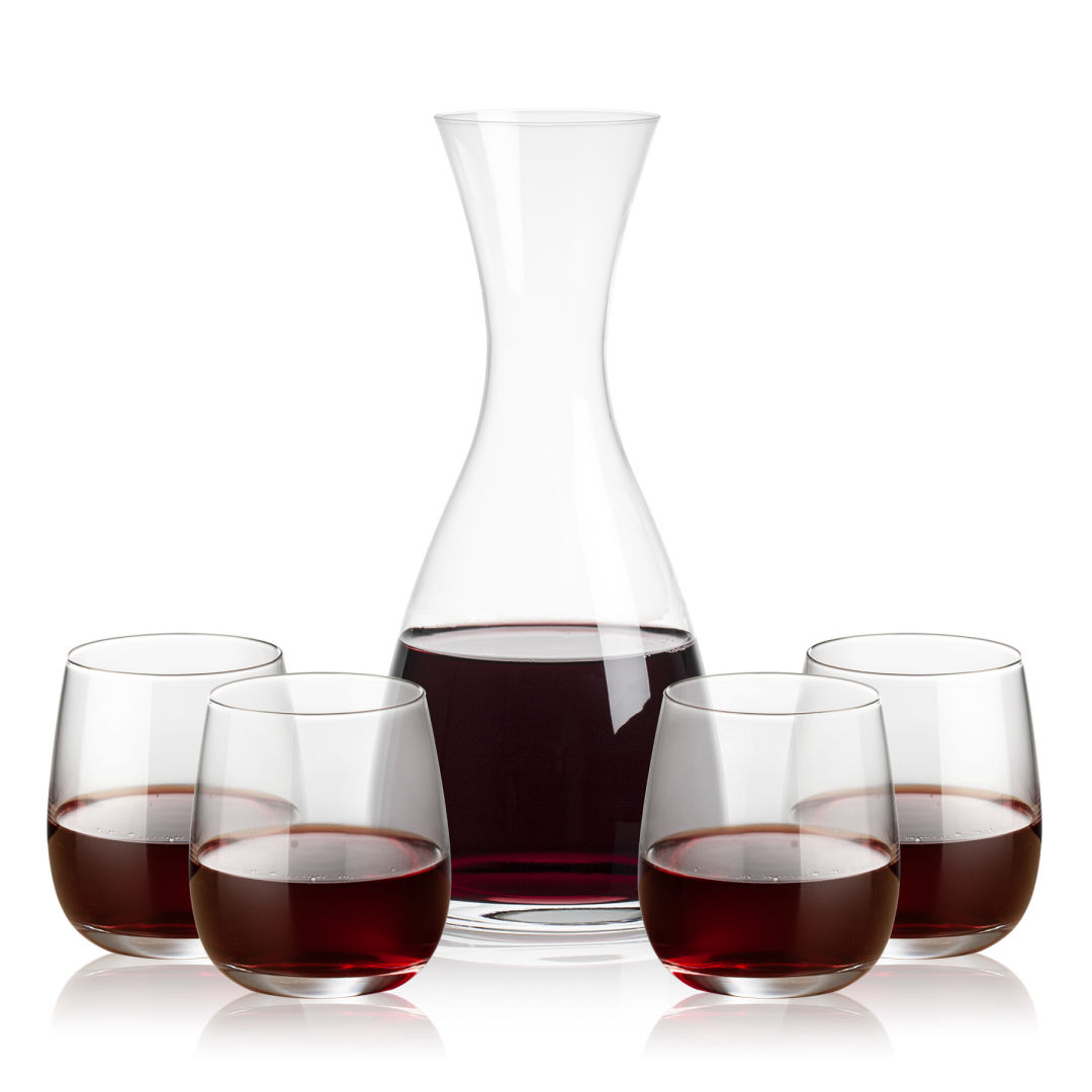 Barham Carafe & Crestview Stemless Wine 3