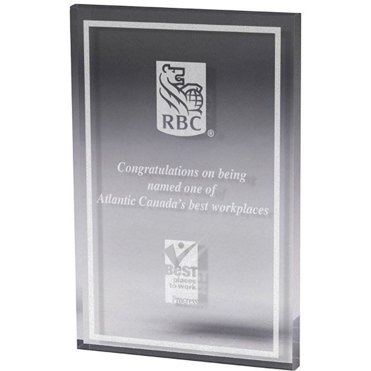 Clear Rectangle Paper Weight (5"x 7"x 3/8") Laser Engraved