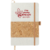 FSC® Mix 5.5" x 8.5" Recycled Cotton Cork Notebook 10