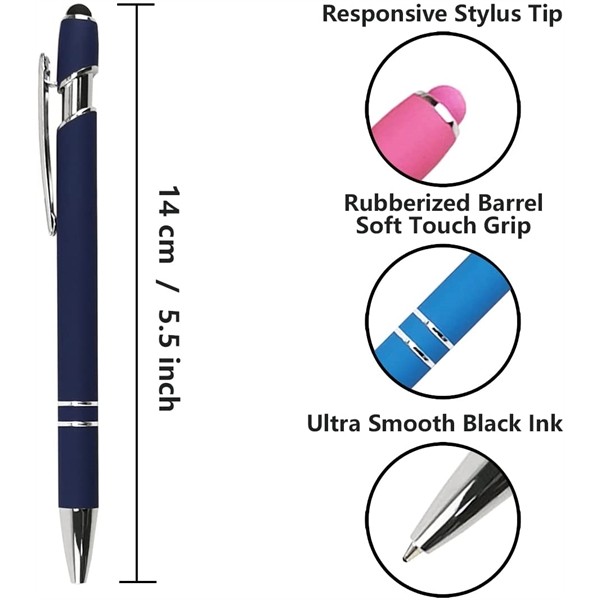 Metal Soft Touch Stylus Ballpoint Pen 2