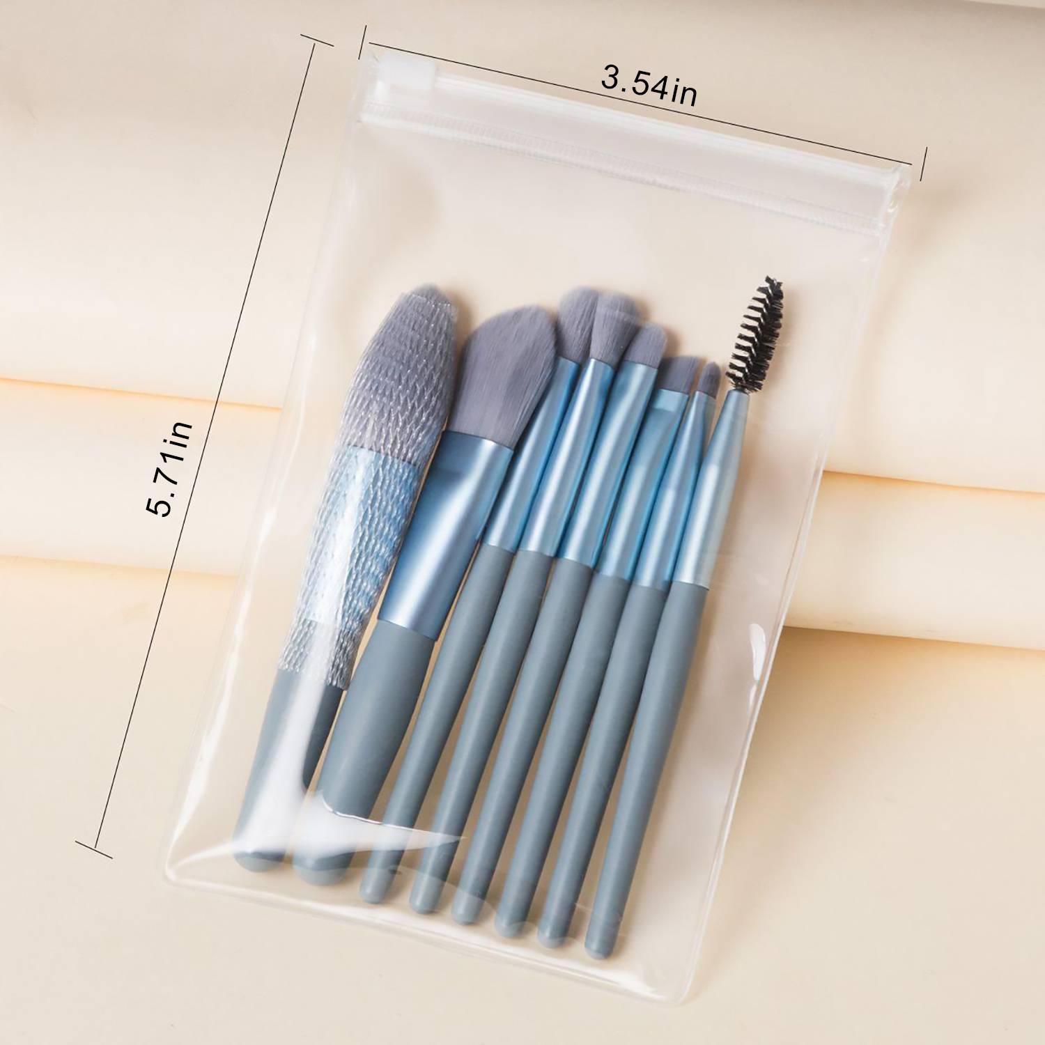8-Piece Makeup Brush Set, Macaron-Themed Portable Blush 8