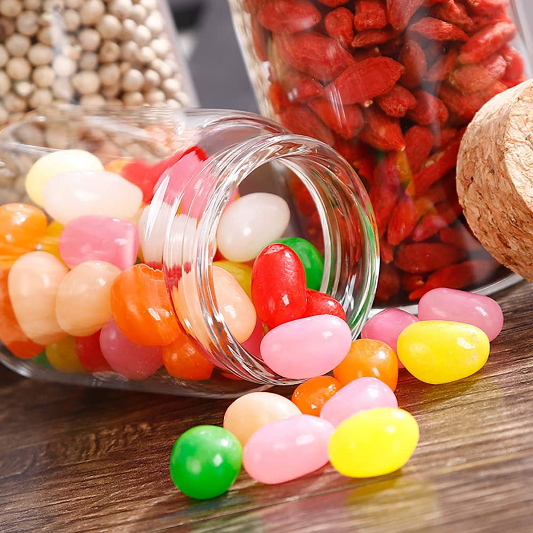 0.67oz Glass With Cork Stopper Empty Spice Bottles 5