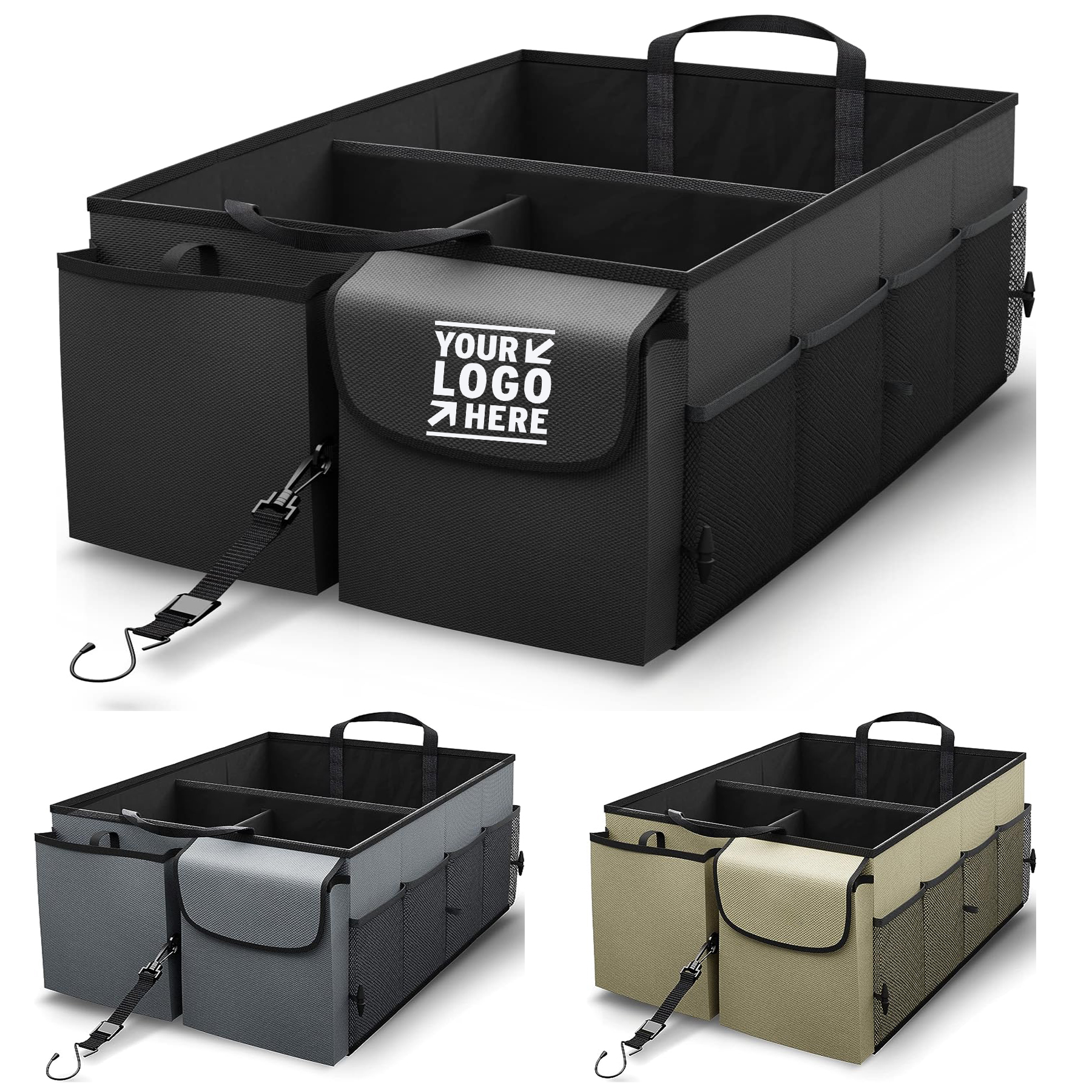  Women Men Collapsible Multi-Compartment Automotive SUV Car Trunk Organizer   2