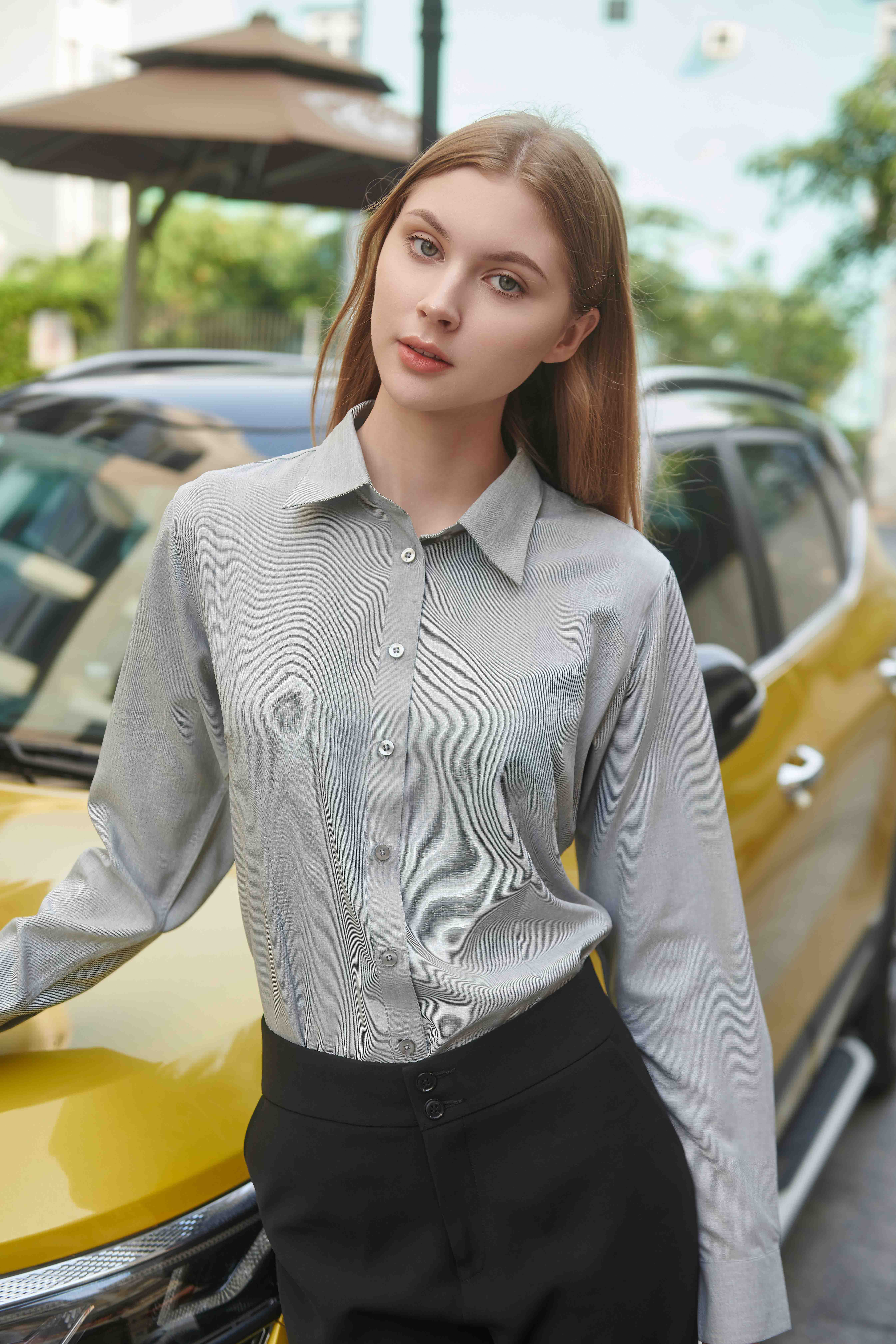 Elemental® Coffee Shirts - Button Down Sustainable Dress Shirts - Women 14