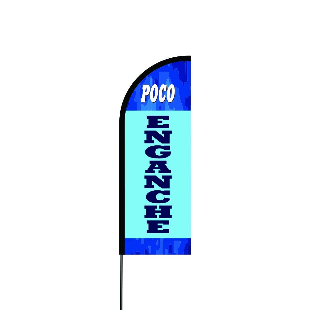 Poco Enganche (Blue) Flag Kit 14' Feet Feather Flag Sign Outdoor Banner 2