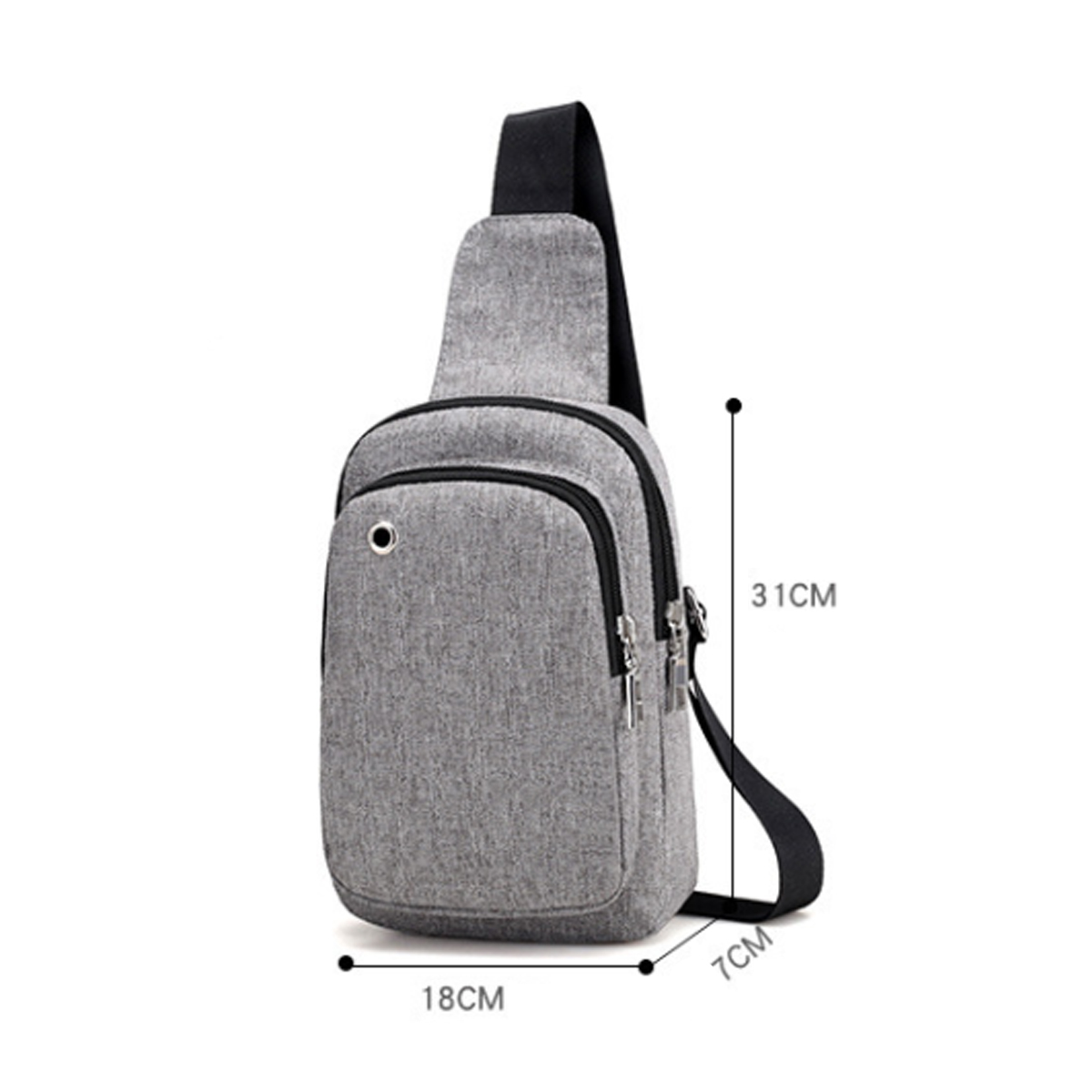 Compact USB Charging Sling Shoulder Bag 3