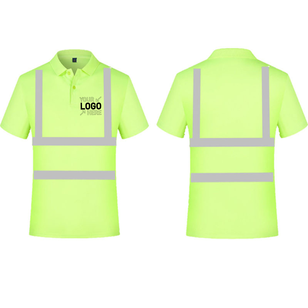 High Visibility Reflective Construction Safety Polo T Shirt 4