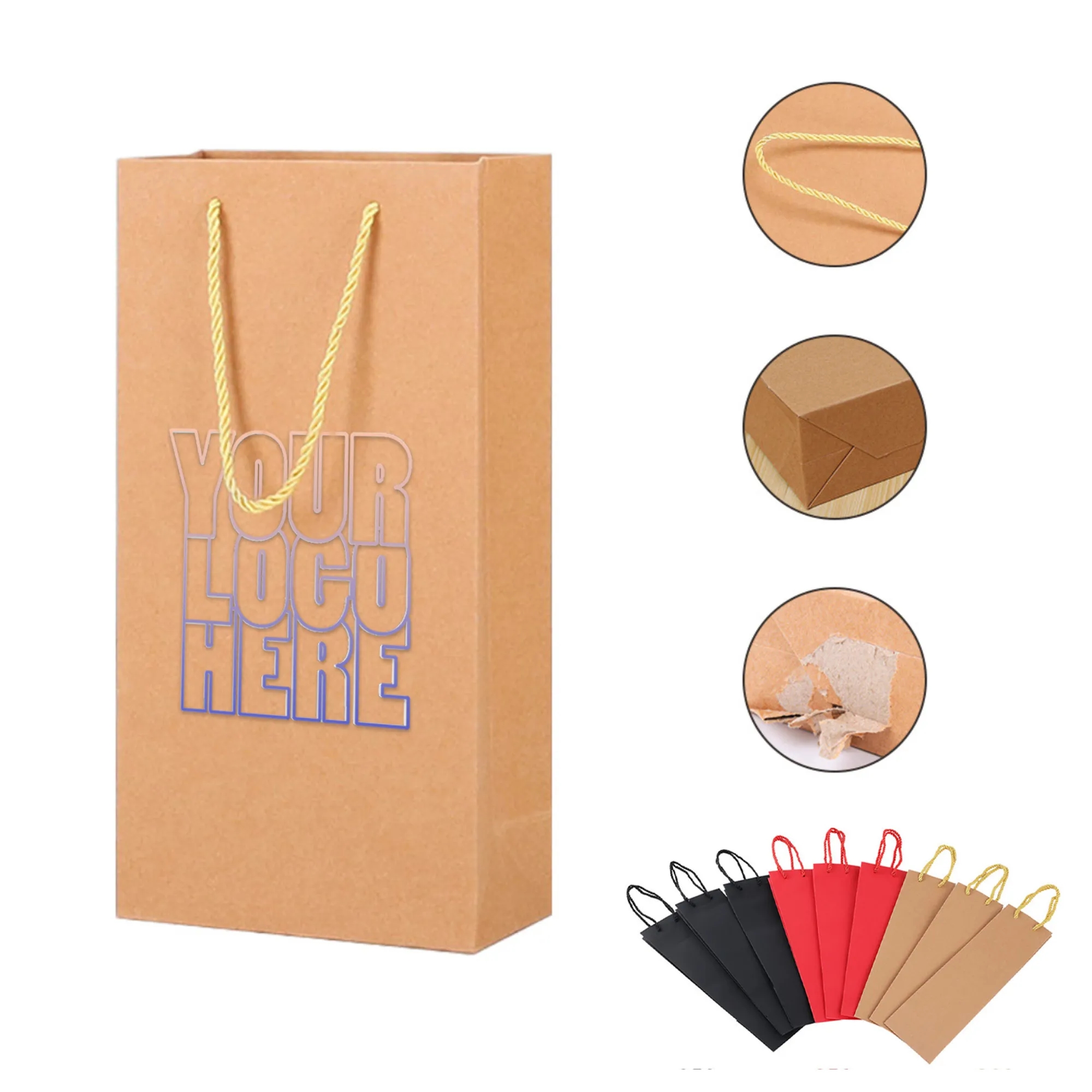 Kraft Paper Wine Bags 1