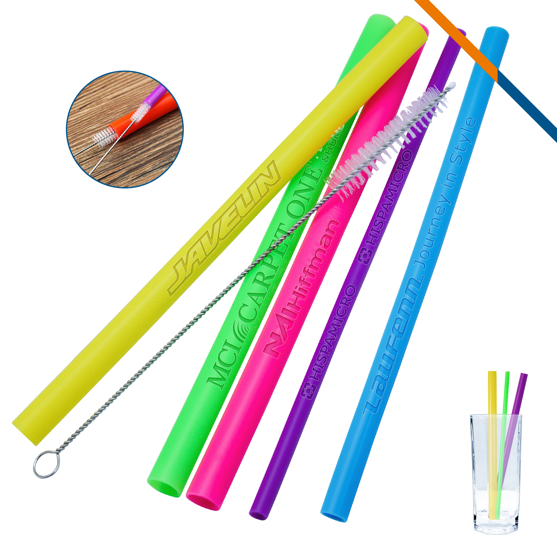 Supine Silicone Straw Medium 7