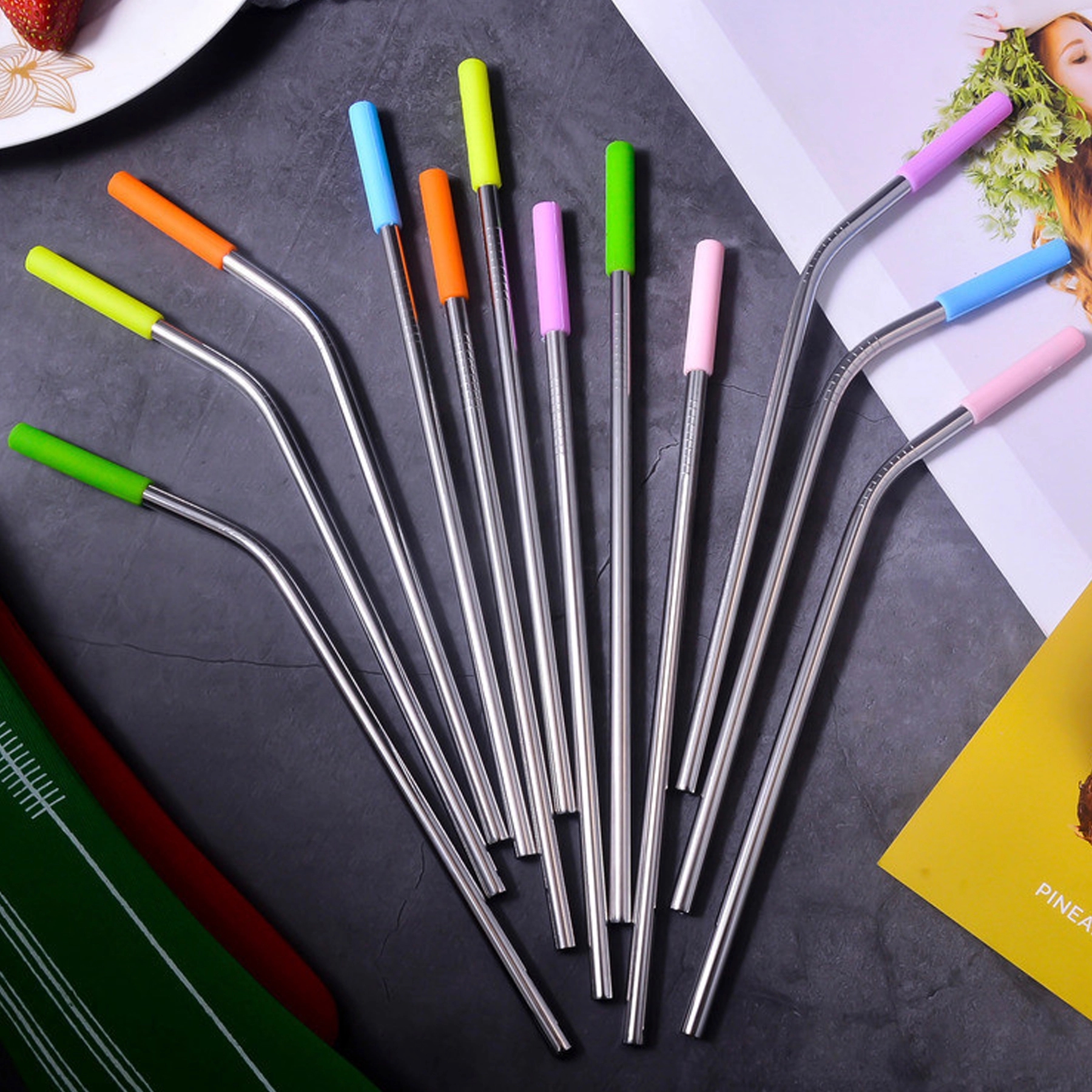 Stainless Steel Straws with Pillow Zip Case 4