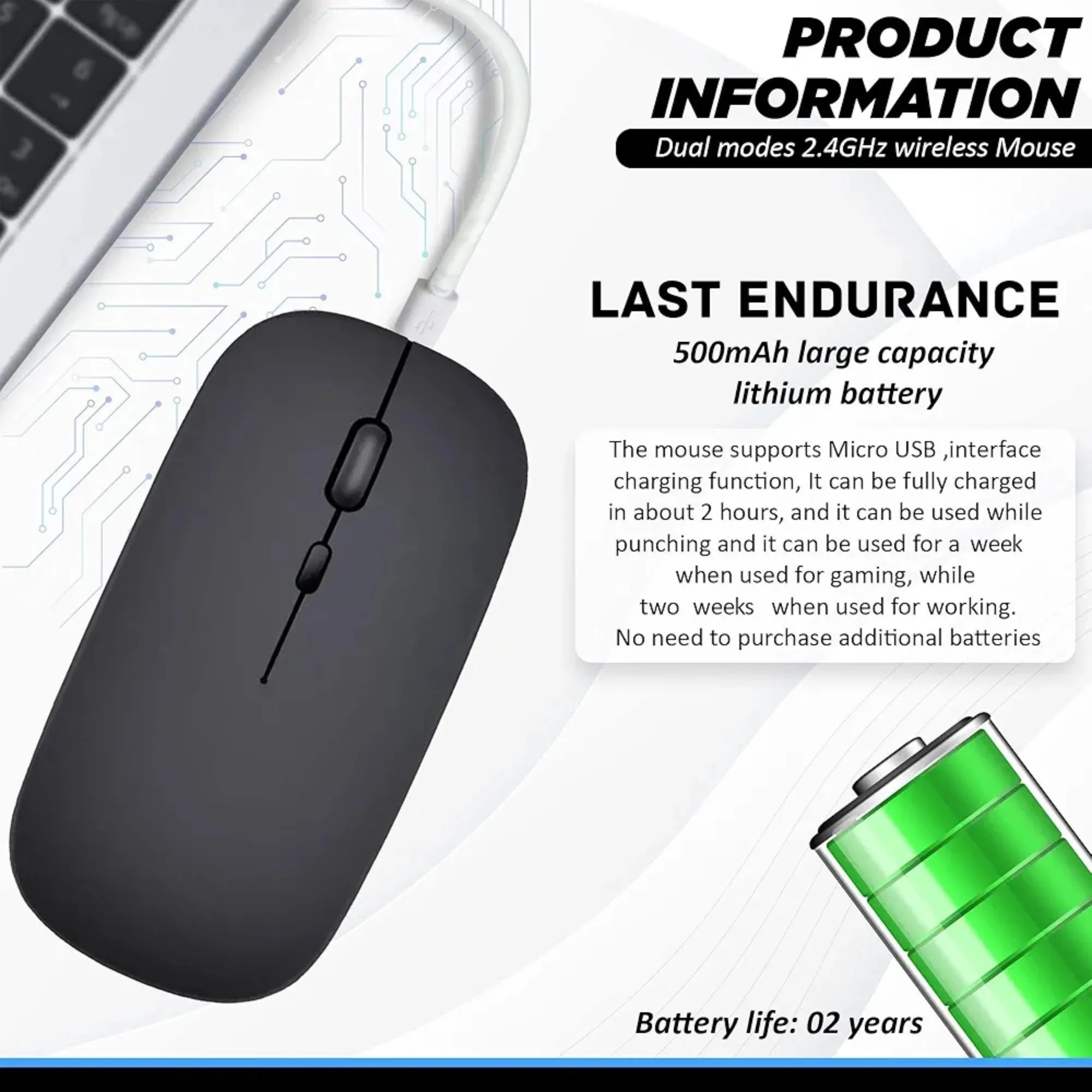 Luminous Wireless Dual Mode Mouse 7
