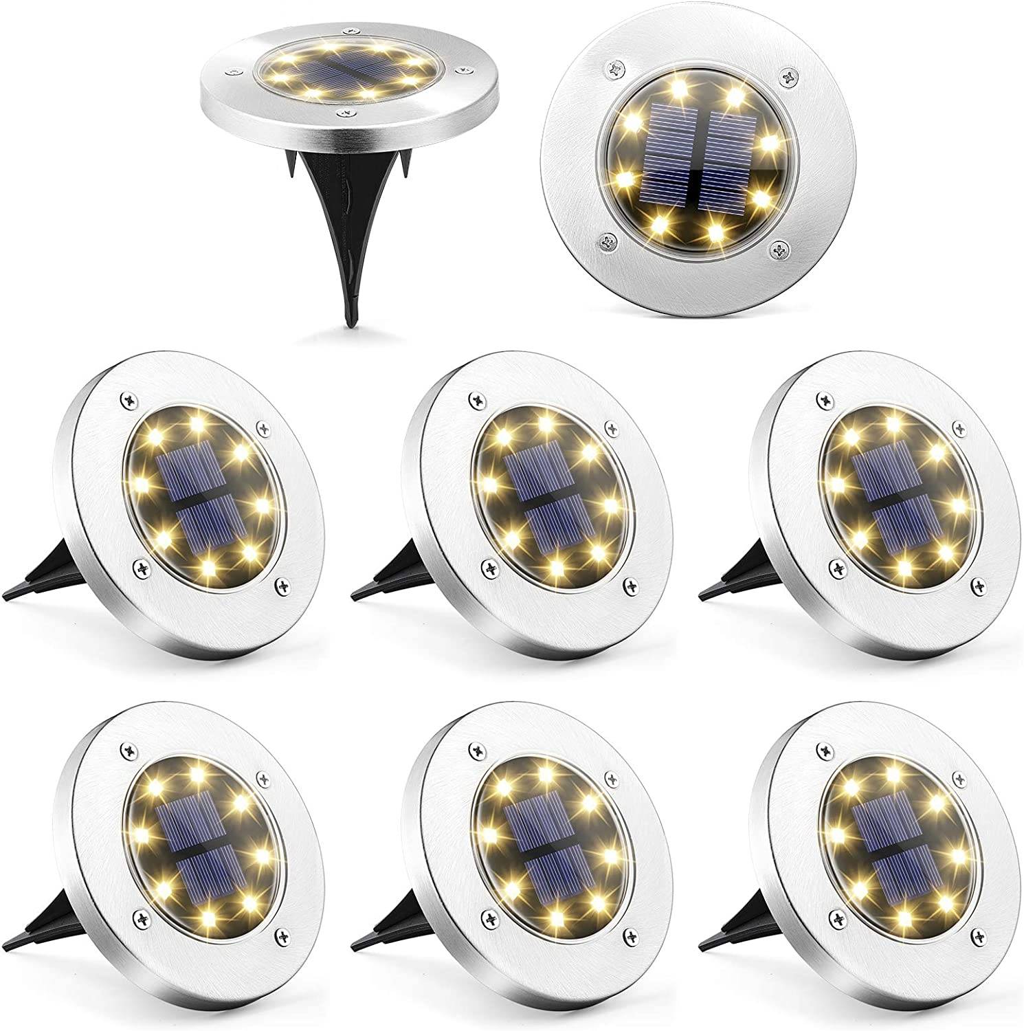 Led Solar Ground Lights Warm White 3