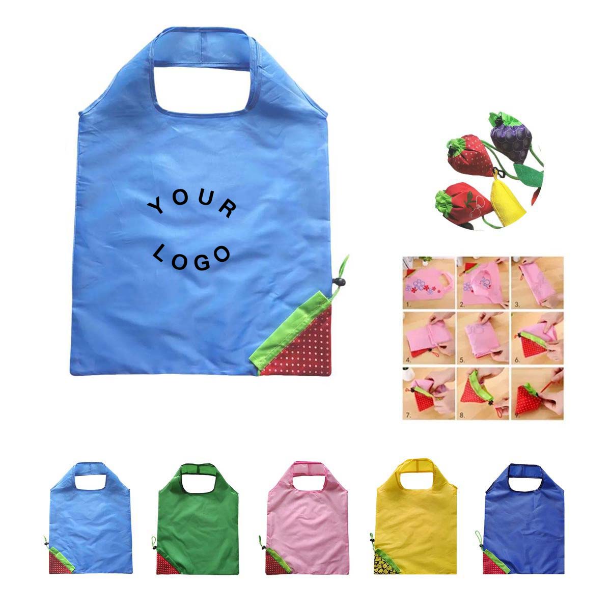 Strawberry Foldable Shopping Bag Polyester Eco 3