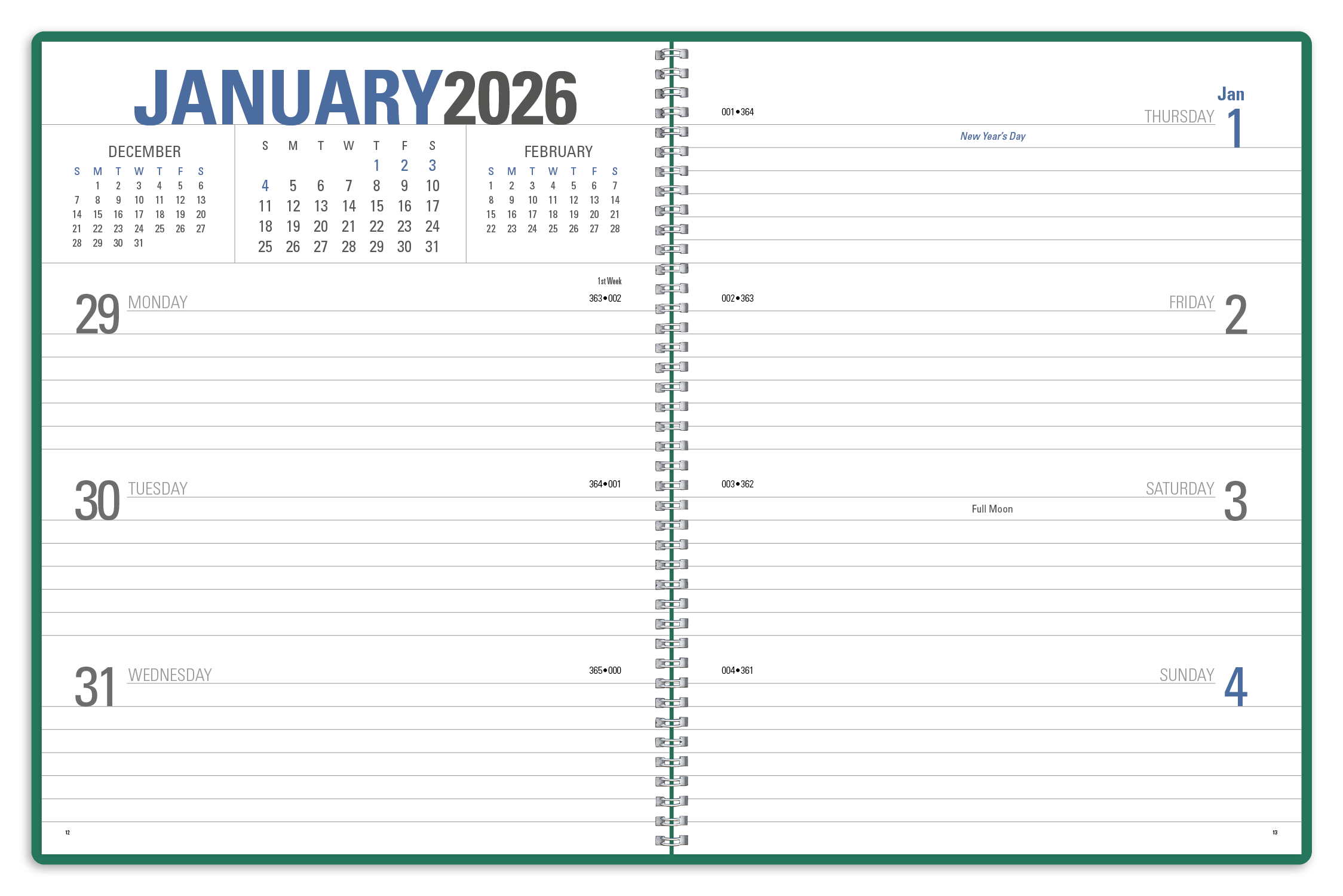 Triumph® Calendars Classic Weekly Planner 65